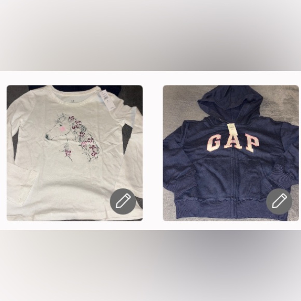 GAP Kids Navy Hoodie &  Horse Graphic Top I have more new size 6 in my closet.